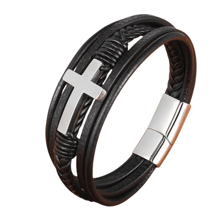 pulseira-masculina-de-couro-roma-com-simbolo-religioso-e-estilo-forte