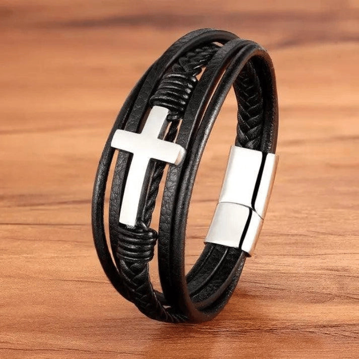 pulseira-de-couro-legitimo-com-cruz-masculina-e-identidade-forte
