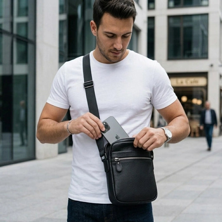 bolsa transversal masculina 
bolsa de couro masculina 
bolsa de couro masculina transversal 
