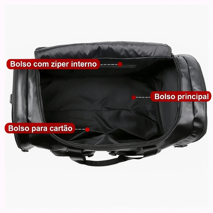 Mala de Viagem em Couro "Massimo" Lorenzo