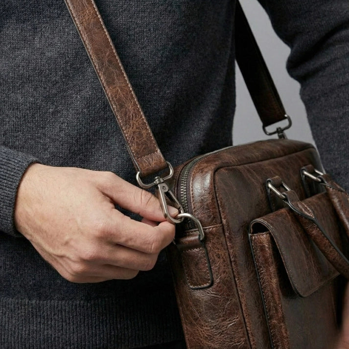 Maleta de Couro Genuíno “Massimo” Savelli