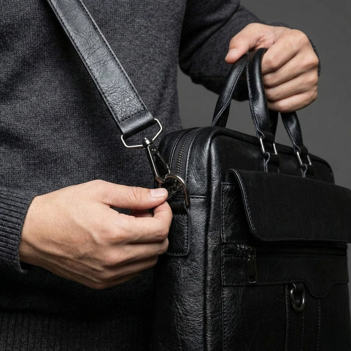 Maleta de Couro Genuíno “Massimo” Savelli