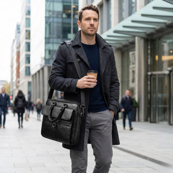 Maleta de Couro Genuíno “Massimo” Savelli