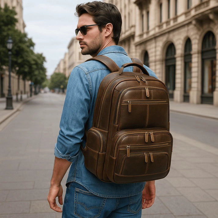 mochila-masculina-preta-de-couro-com-visual-urbano