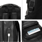 mochila-masculina-de-couro-preta-com-divisória-para-notebook
