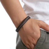 Pulseira de couro masculina "Massimo" Trivo