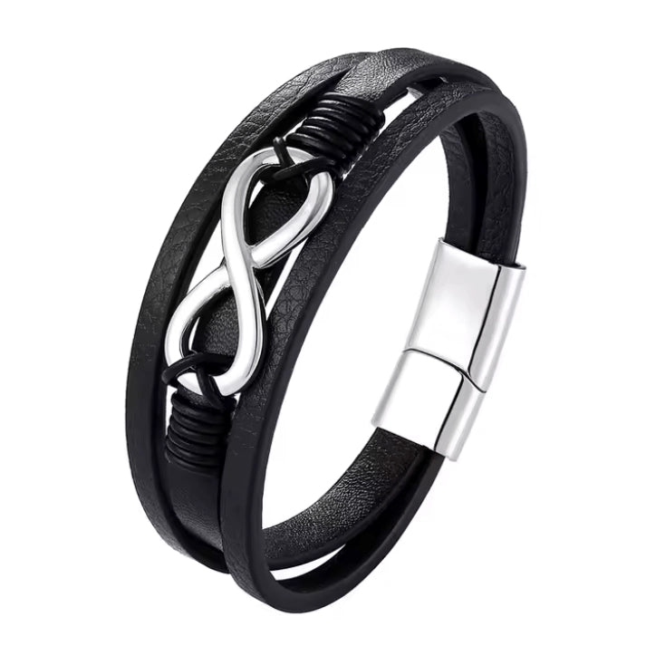 pulseira-de-couro-genuíno-masculina-massimo-infinito-com-símbolo-atemporal